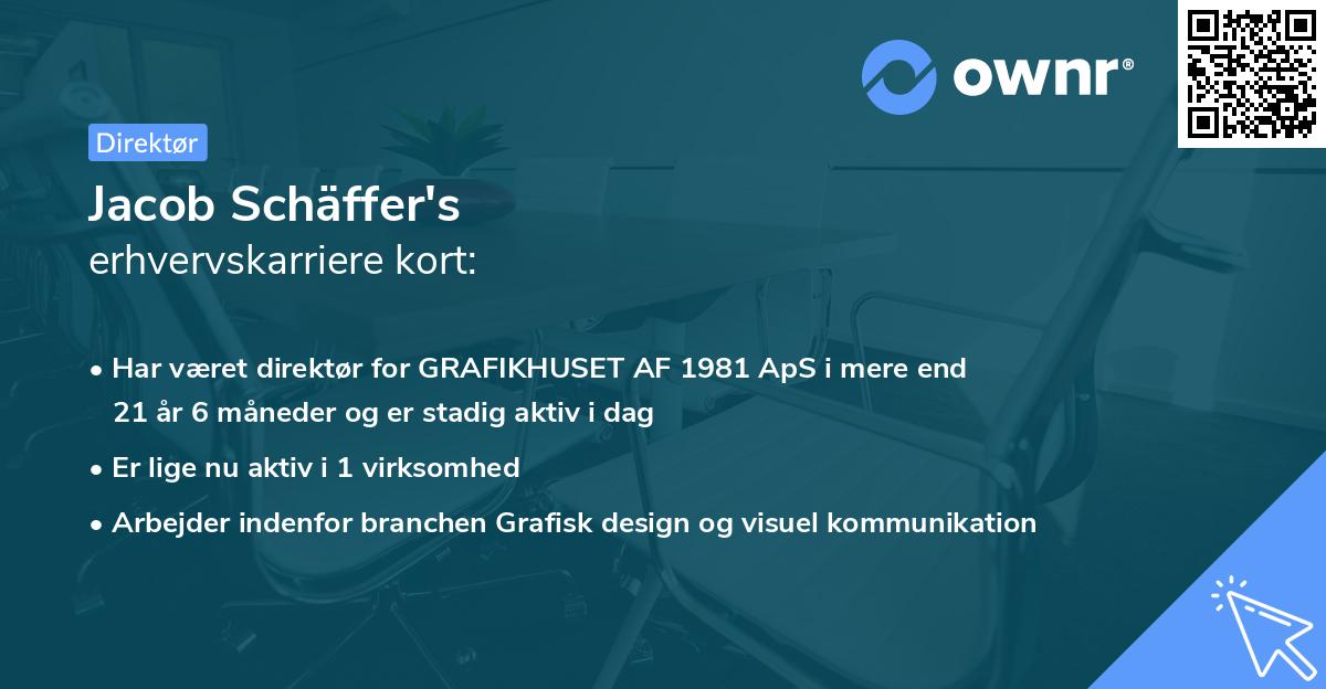 Jacob Schäffer's erhvervskarriere kort