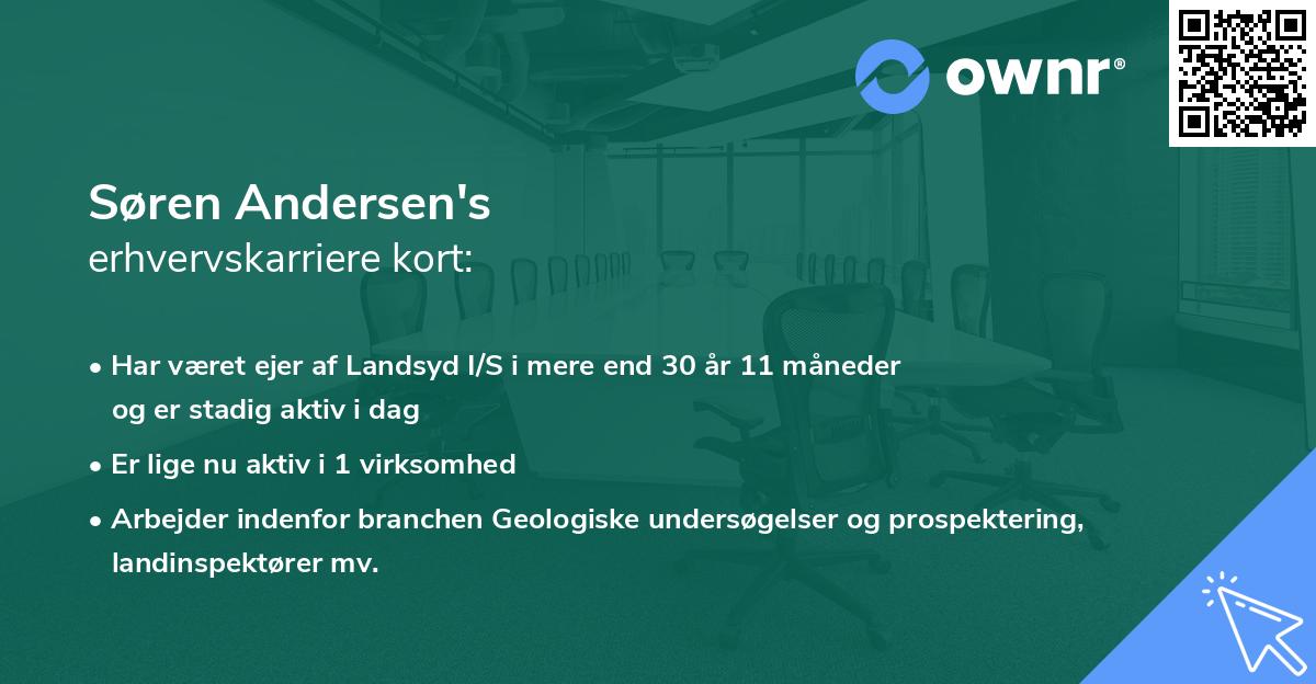 Søren Andersen's erhvervskarriere kort