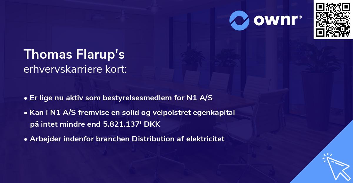 Thomas Flarup's erhvervskarriere kort