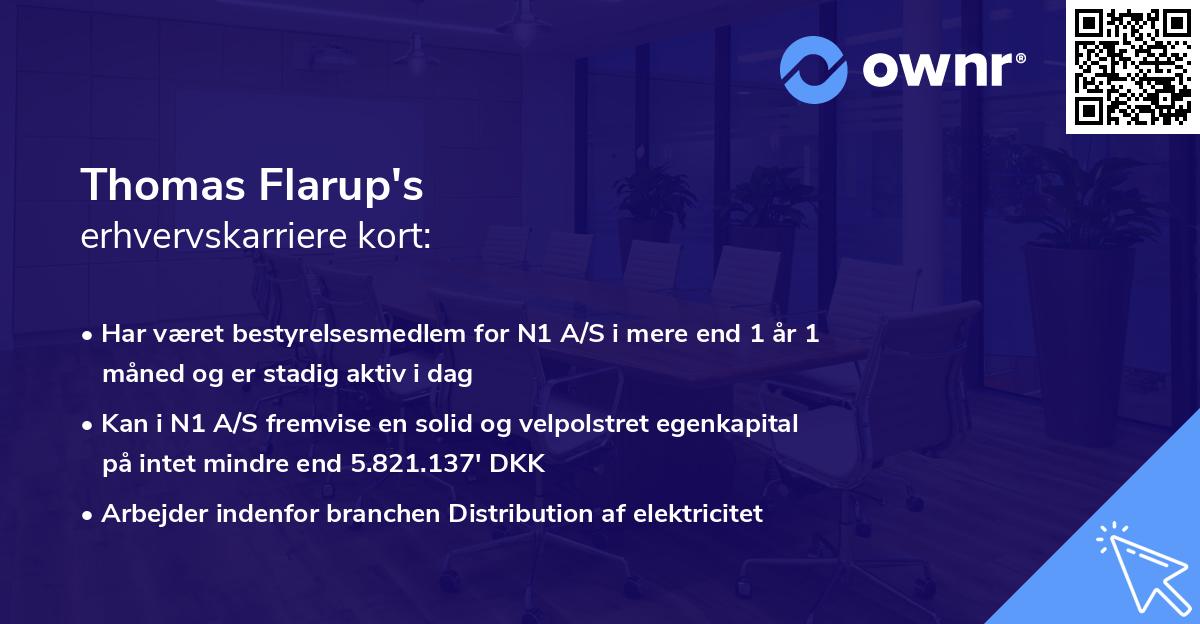 Thomas Flarup's erhvervskarriere kort