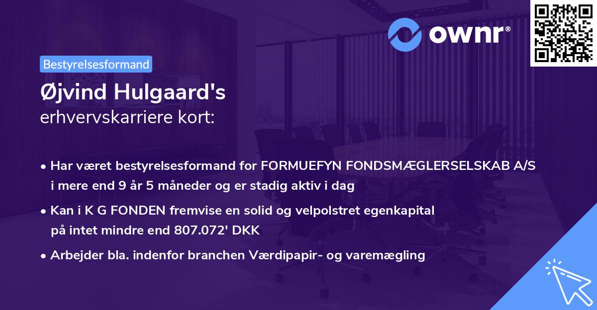 Øjvind Hulgaard's erhvervskarriere kort