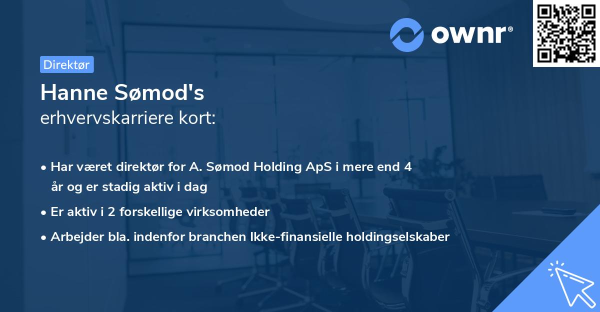 Hanne Sømod's erhvervskarriere kort