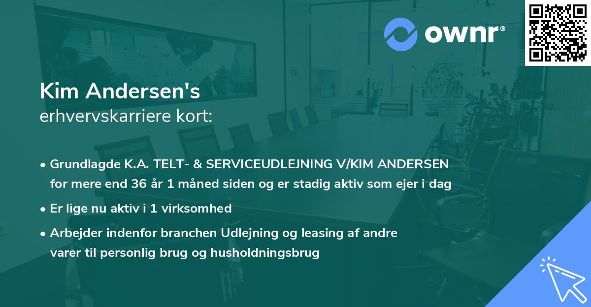 Kim Andersen's erhvervskarriere kort