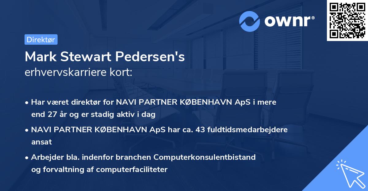 Mark Stewart Pedersen's erhvervskarriere kort
