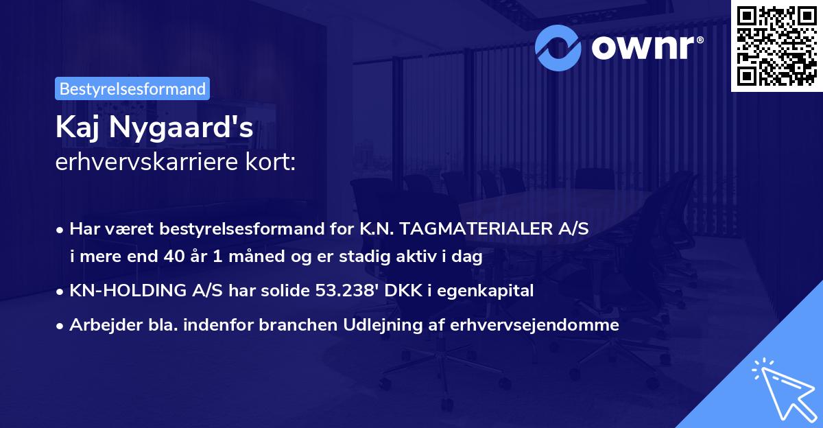Kaj Nygaard's erhvervskarriere kort