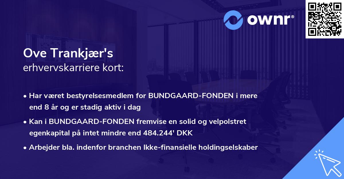 Ove Trankjær's erhvervskarriere kort