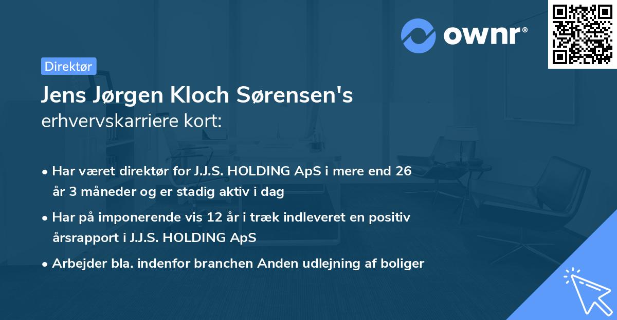Jens Jørgen Kloch Sørensen's erhvervskarriere kort