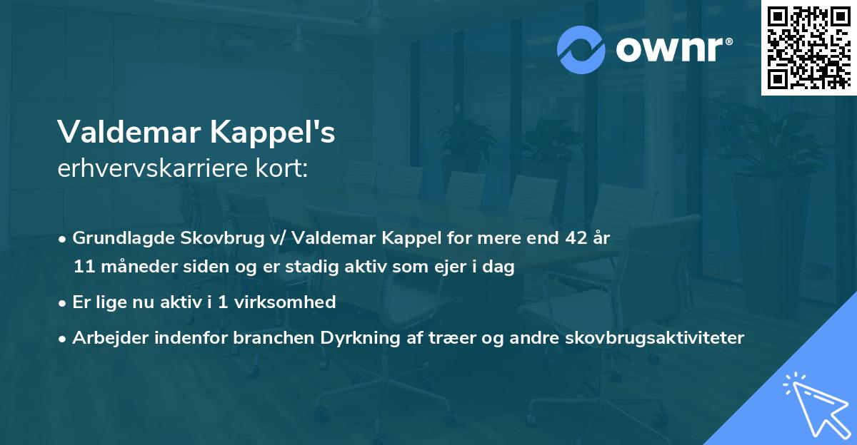 Valdemar Kappel's erhvervskarriere kort