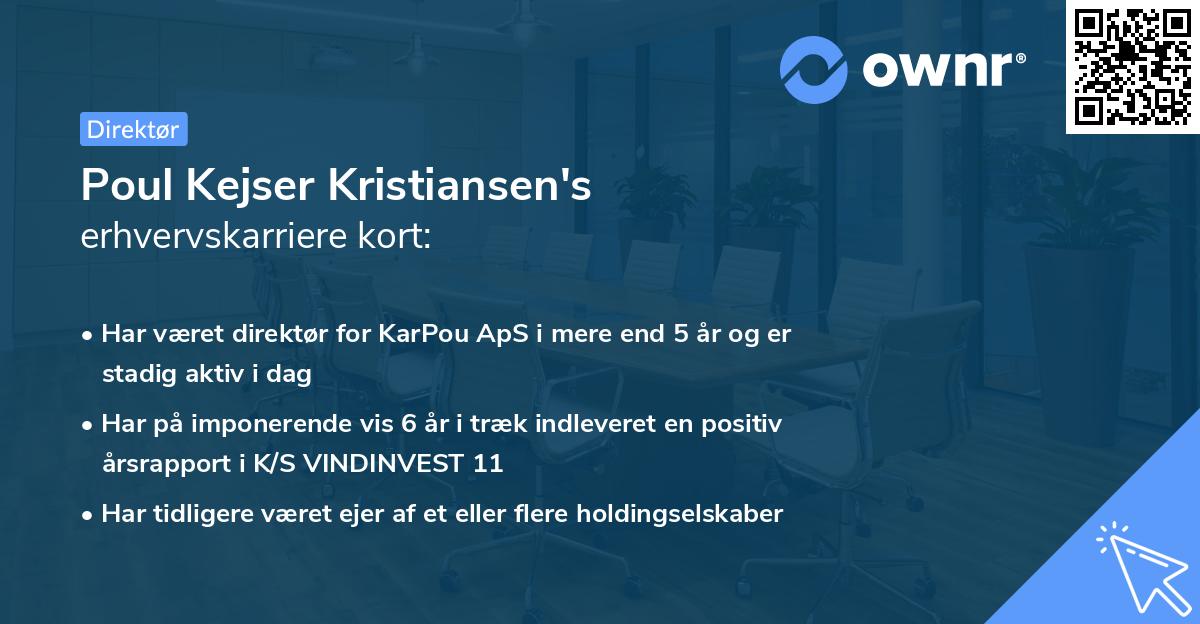 Poul Kejser Kristiansen's erhvervskarriere kort