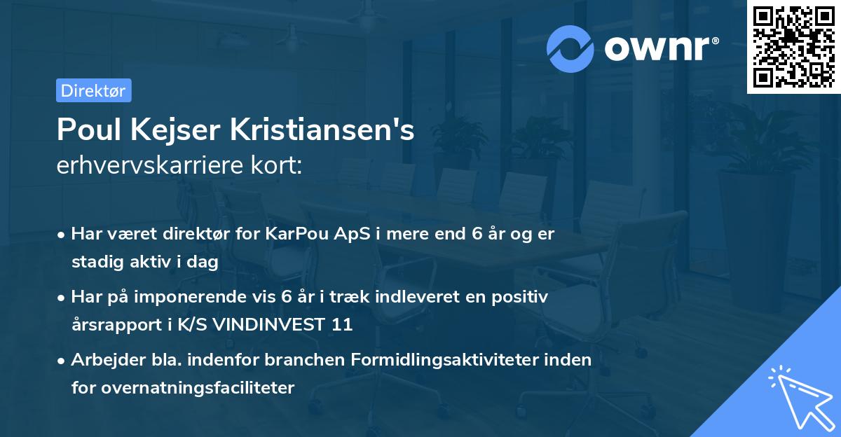 Poul Kejser Kristiansen's erhvervskarriere kort