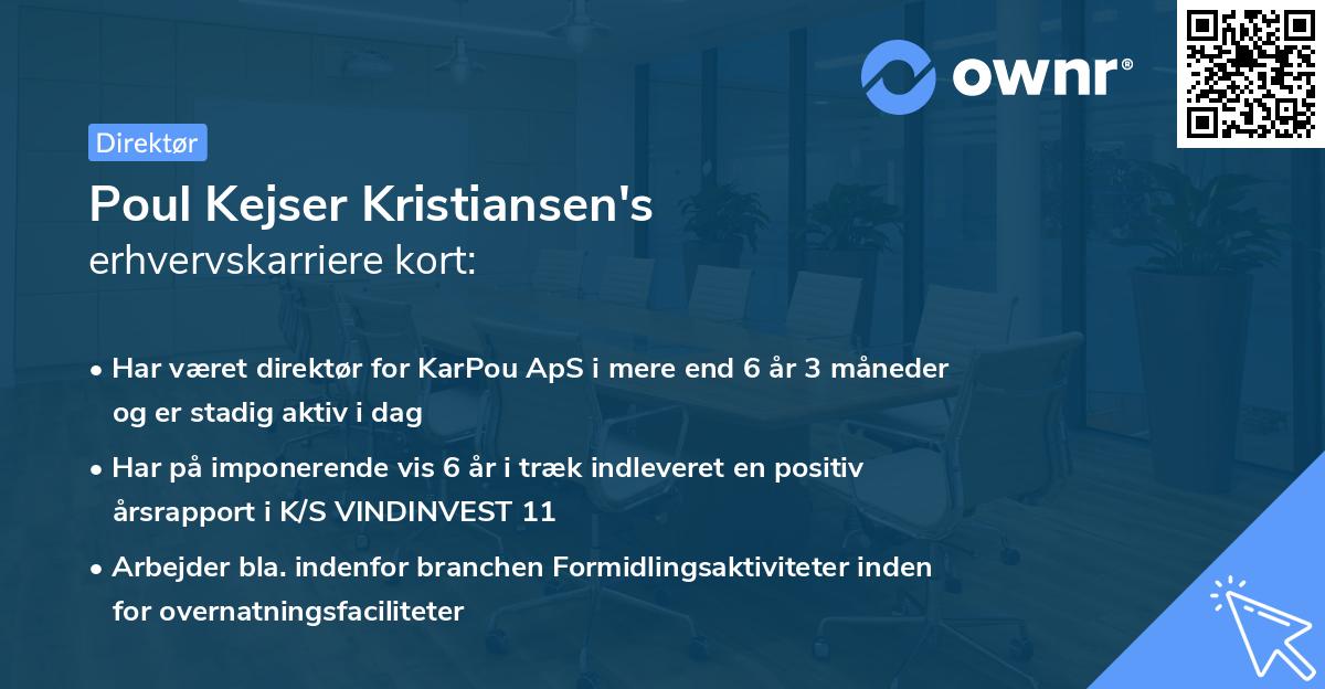 Poul Kejser Kristiansen's erhvervskarriere kort