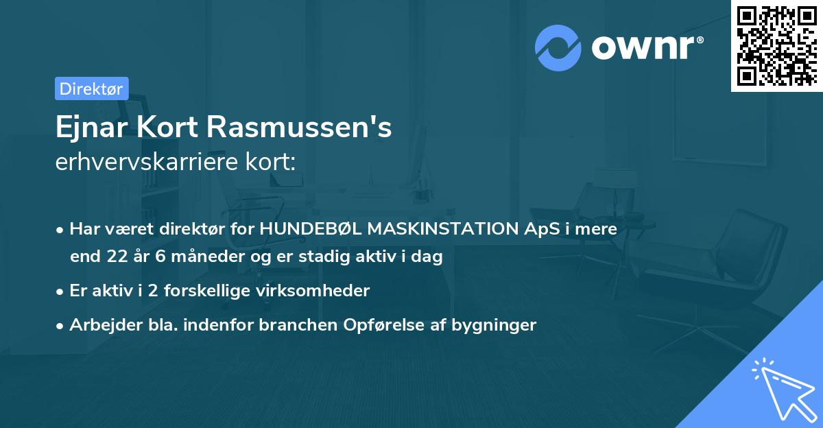Ejnar Kort Rasmussen's erhvervskarriere kort