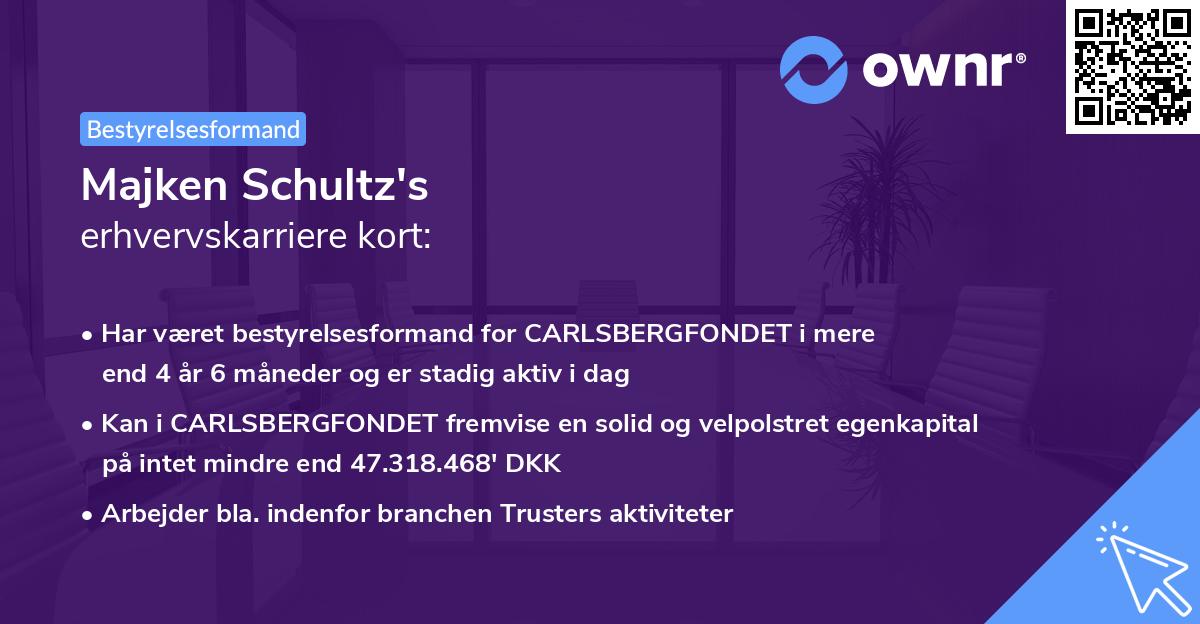 Majken Schultz's erhvervskarriere kort