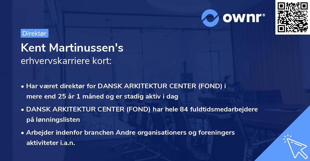 Kent Martinussen's erhvervskarriere kort