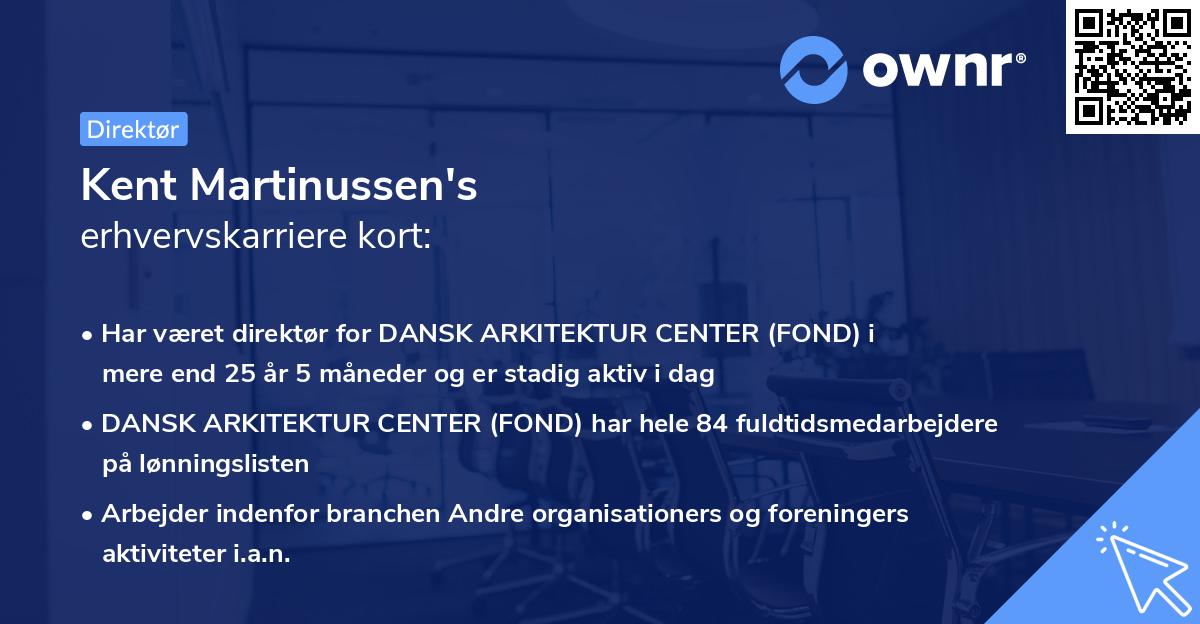 Kent Martinussen's erhvervskarriere kort