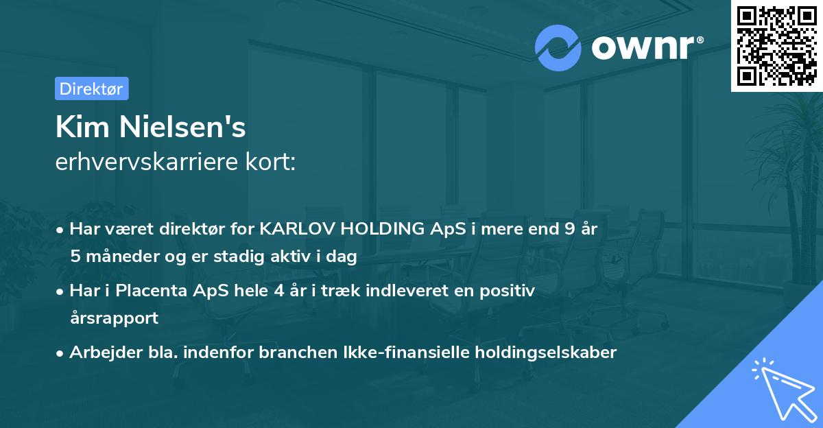 Kim Nielsen's erhvervskarriere kort