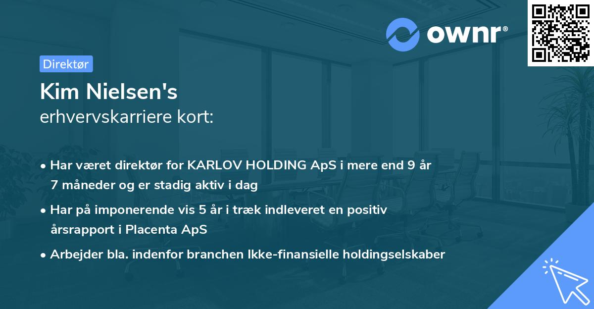 Kim Nielsen's erhvervskarriere kort