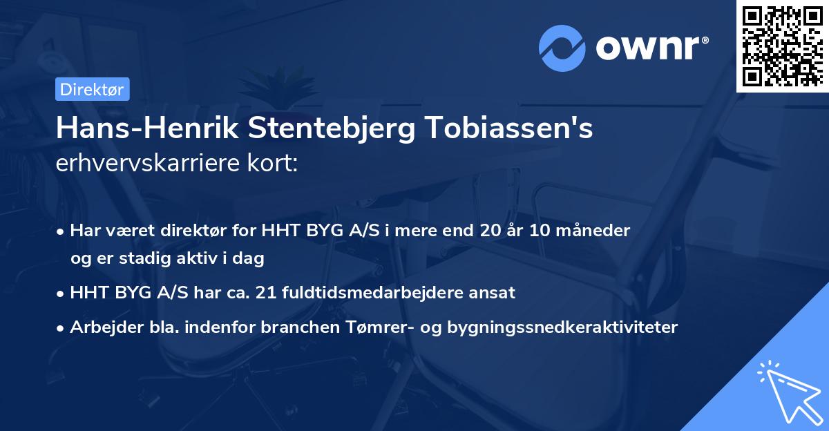 Hans-Henrik Stentebjerg Tobiassen's erhvervskarriere kort