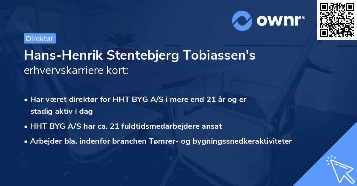 Hans-Henrik Stentebjerg Tobiassen's erhvervskarriere kort