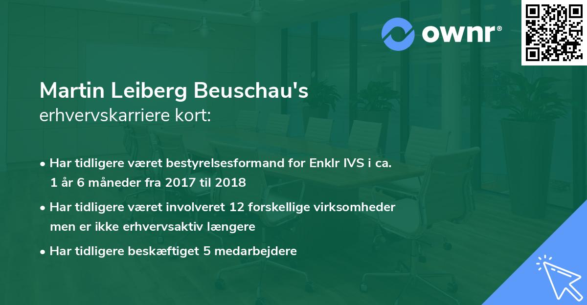 Martin Leiberg Beuschau's erhvervskarriere kort