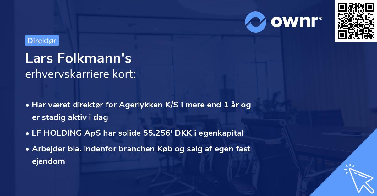 Lars Folkmann's erhvervskarriere kort