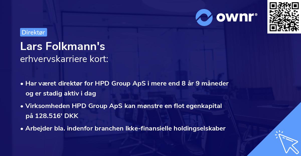 Lars Folkmann's erhvervskarriere kort