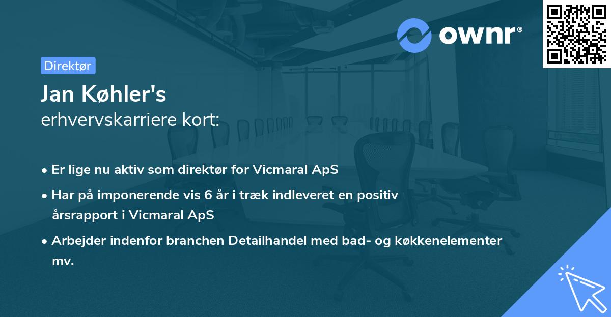 Jan Køhler's erhvervskarriere kort