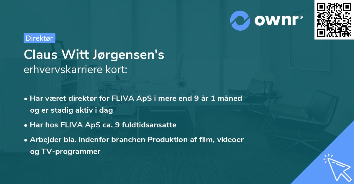 Claus Witt Jørgensen's erhvervskarriere kort