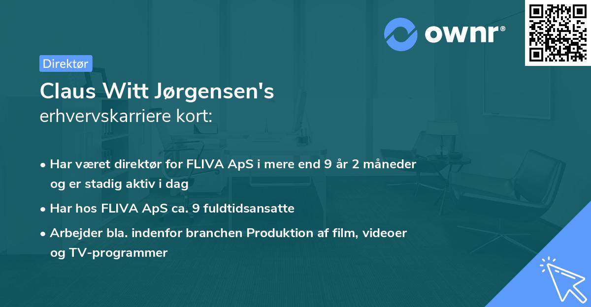 Claus Witt Jørgensen's erhvervskarriere kort