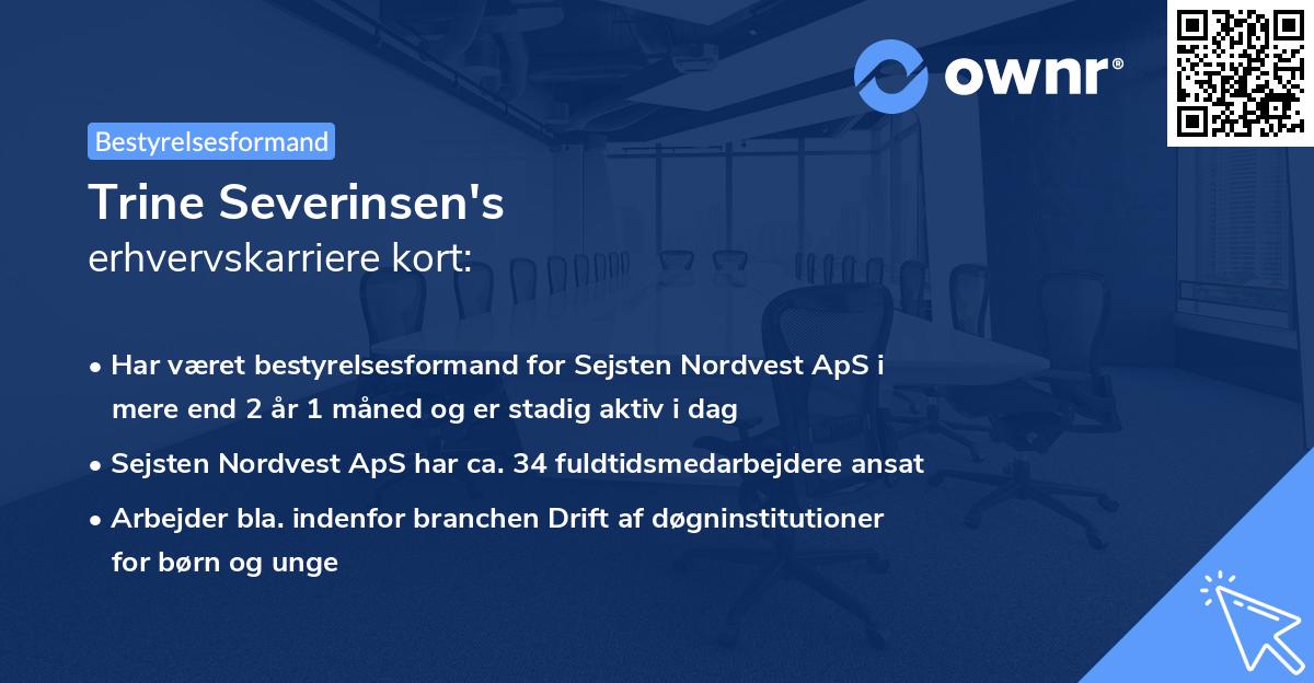 Trine Severinsen's erhvervskarriere kort