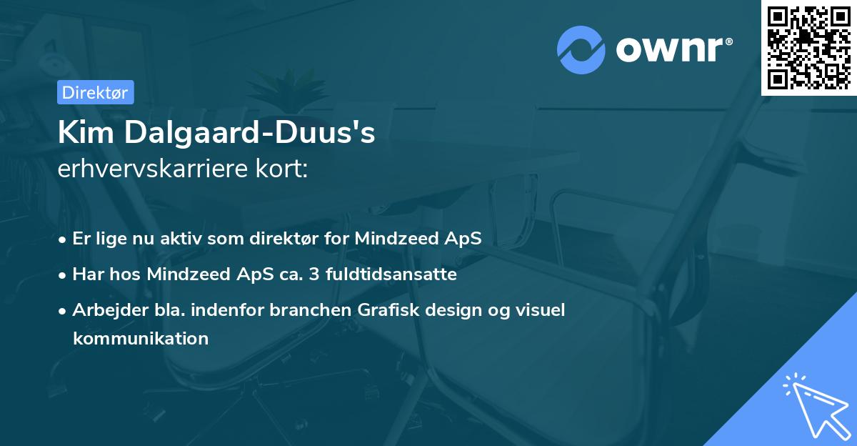 Kim Dalgaard-Duus's erhvervskarriere kort