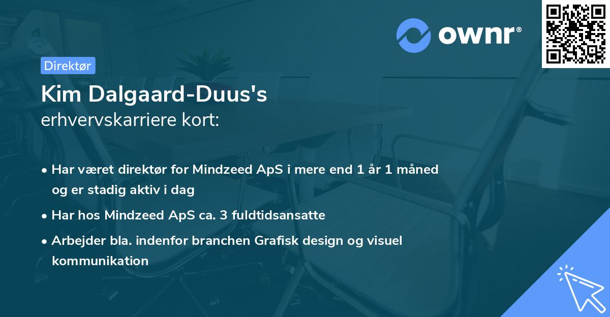 Kim Dalgaard-Duus's erhvervskarriere kort