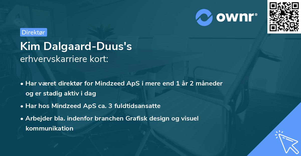 Kim Dalgaard-Duus's erhvervskarriere kort
