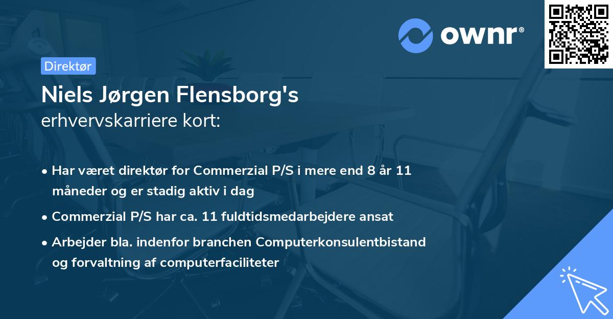 Niels Jørgen Flensborg's erhvervskarriere kort