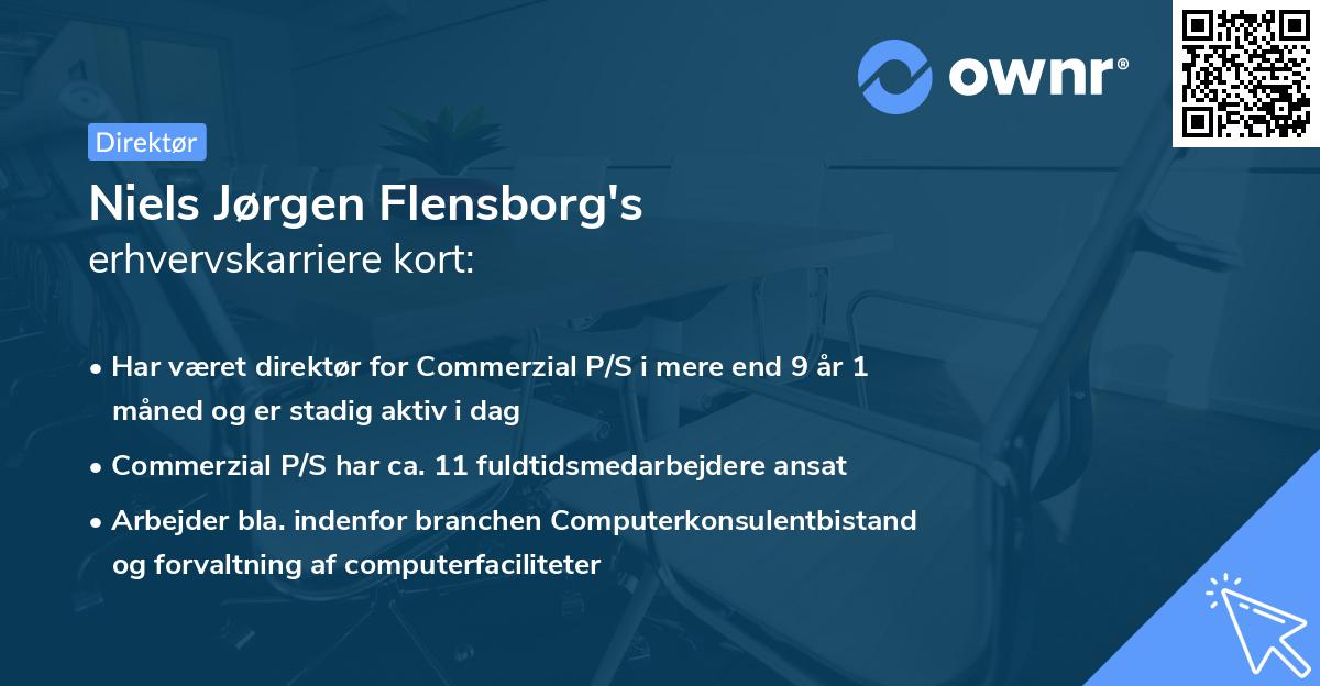 Niels Jørgen Flensborg's erhvervskarriere kort