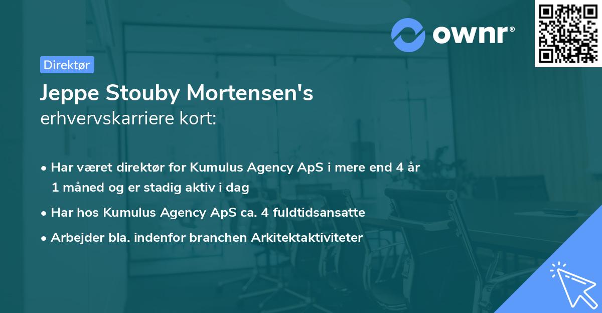 Jeppe Stouby Mortensen's erhvervskarriere kort