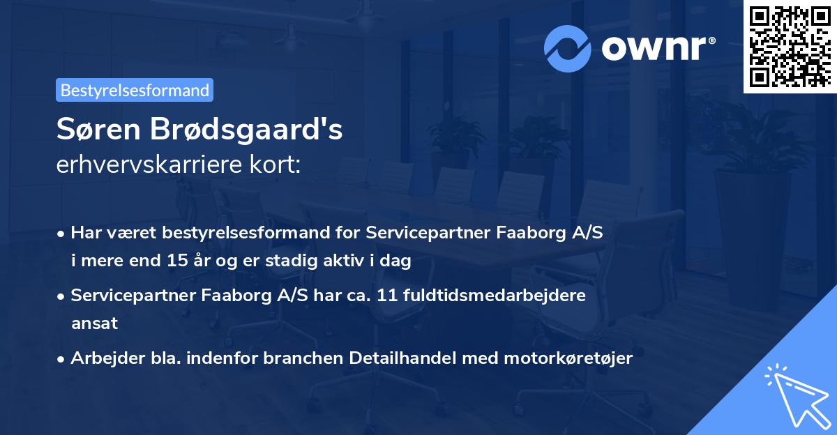 Søren Brødsgaard's erhvervskarriere kort