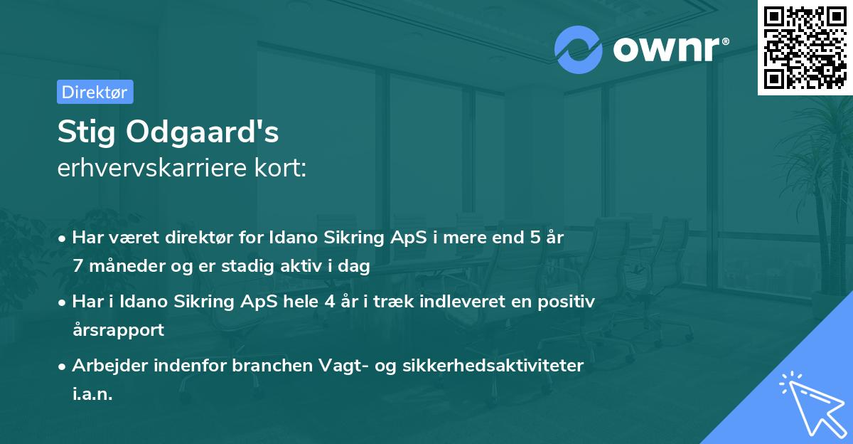 Stig Odgaard's erhvervskarriere kort