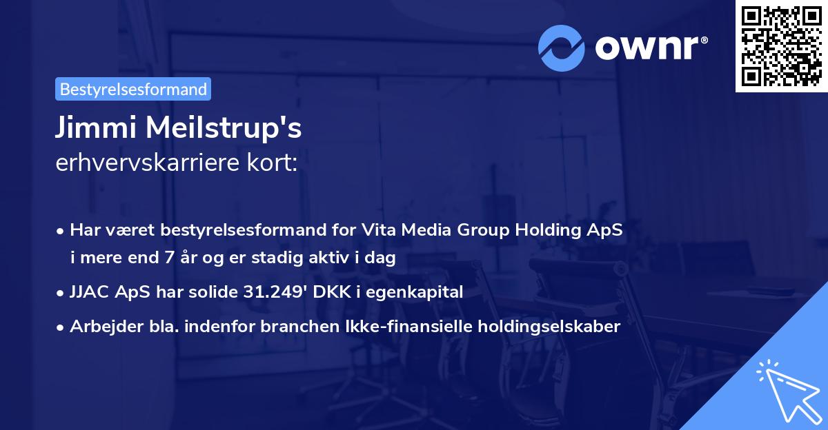 Jimmi Meilstrup's erhvervskarriere kort