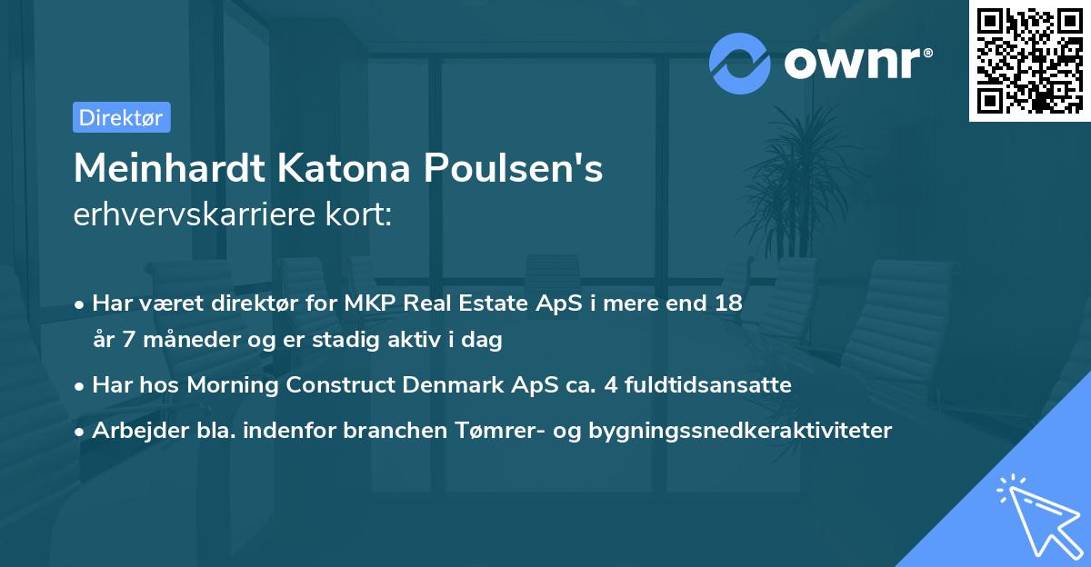 Meinhardt Katona Poulsen's erhvervskarriere kort