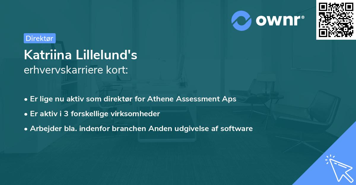 Katriina Lillelund's erhvervskarriere kort