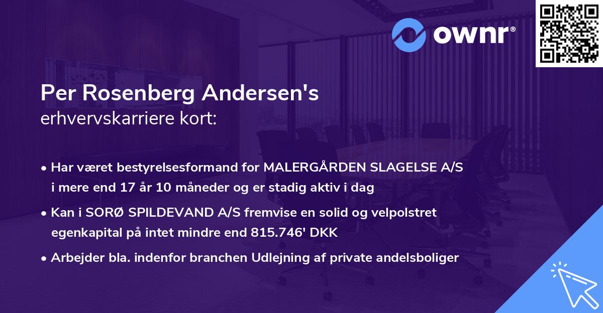 Per Rosenberg Andersen's erhvervskarriere kort