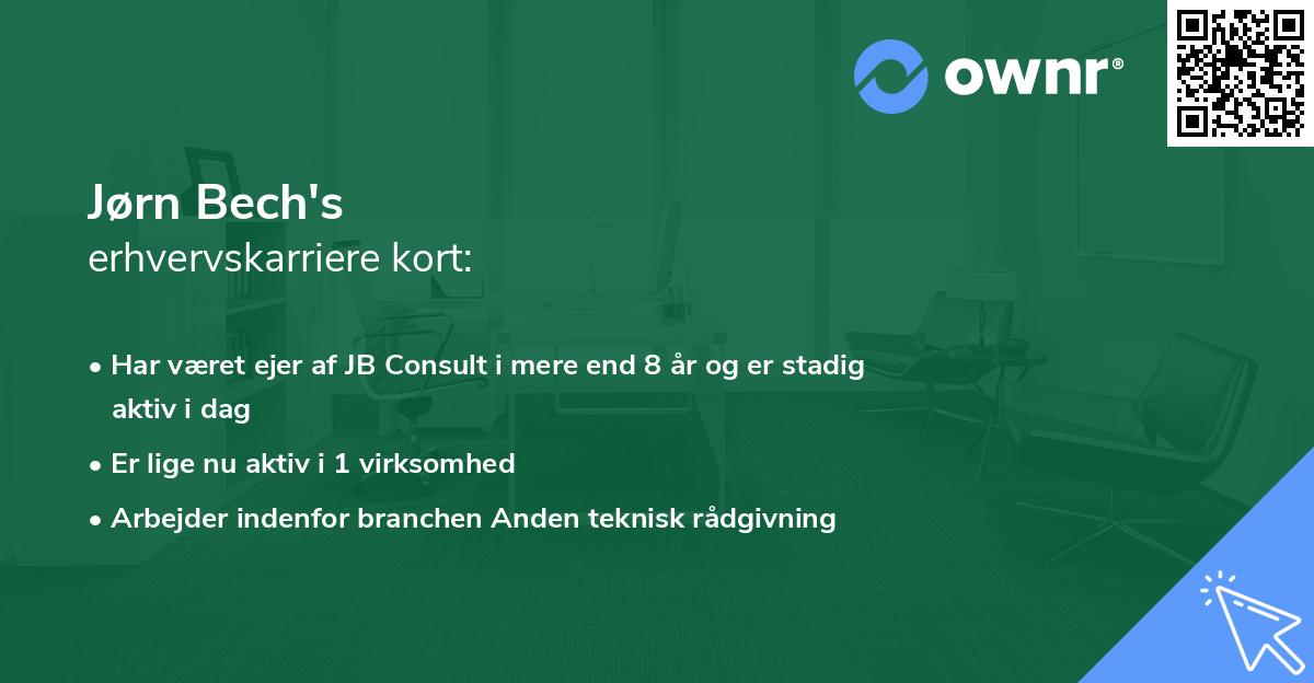 Jørn Bech's erhvervskarriere kort