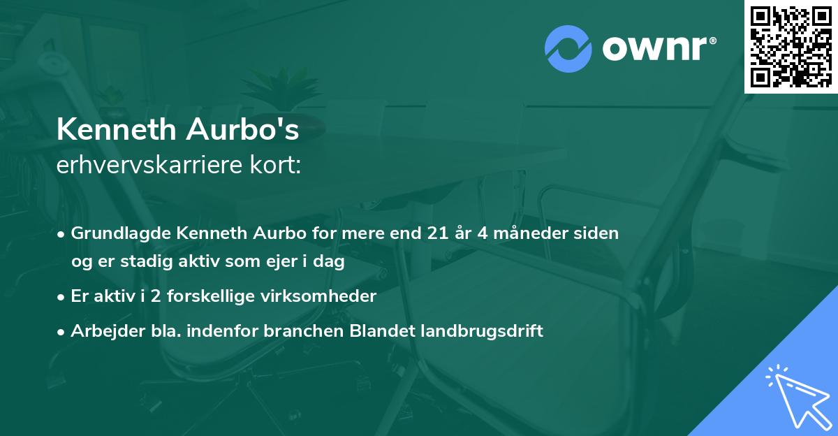 Kenneth Aurbo's erhvervskarriere kort