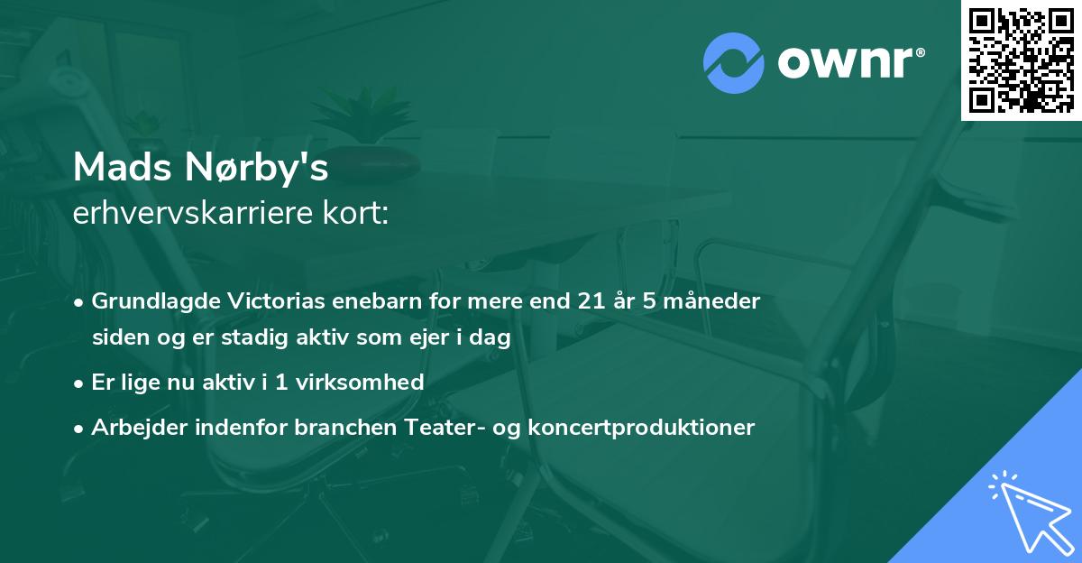 Mads Nørby's erhvervskarriere kort