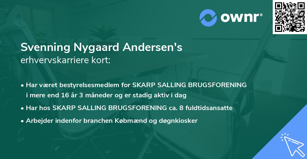 Svenning Nygaard Andersen's erhvervskarriere kort