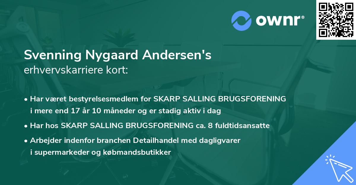 Svenning Nygaard Andersen's erhvervskarriere kort