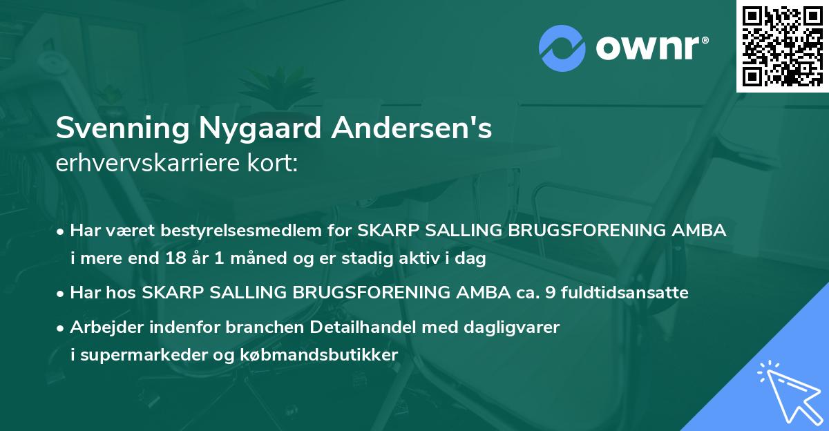 Svenning Nygaard Andersen's erhvervskarriere kort