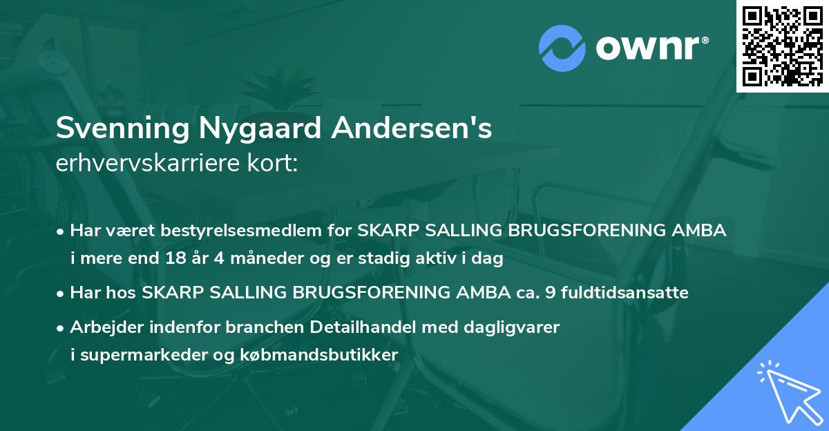 Svenning Nygaard Andersen's erhvervskarriere kort