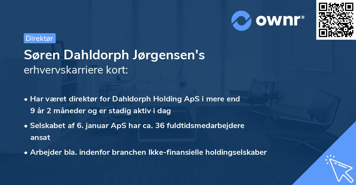 Søren Dahldorph Jørgensen's erhvervskarriere kort